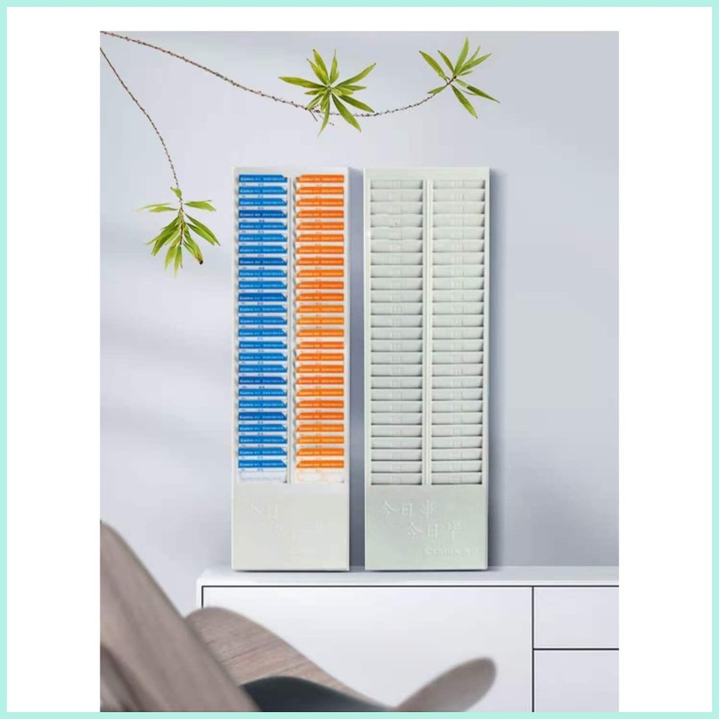 Time Card Rack Wall Mount Holder 24/50 Pocket Slot for Attendance ...