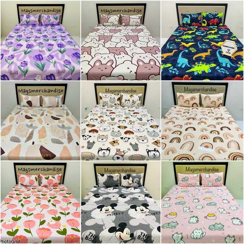 Cute Dogs 3In1 Canadian Bedsheets With Two Pillowcases D5b | Shopee ...