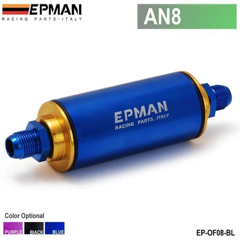 EPMAN Racing Blue An8 Hi-Flow Motorsport/Rally/Racing Alloy Fuel Filter ...