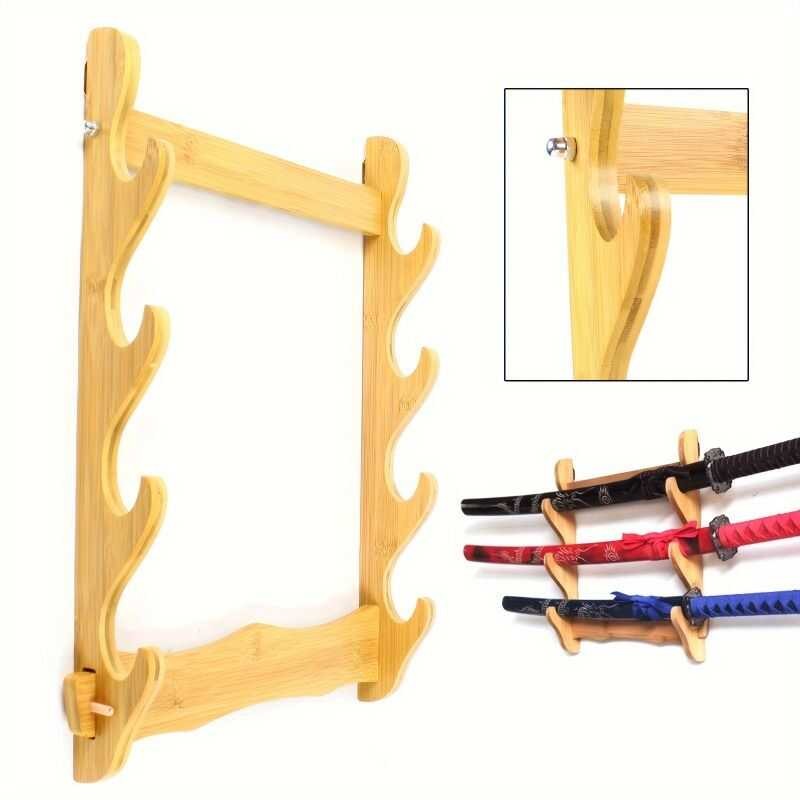 Wall Mount Display Holder Samurai Sword Rack Rapier Sabre Stand Support ...