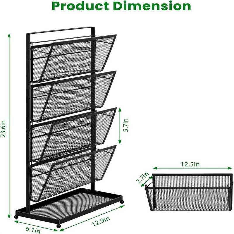 Yy Vertical File Folder Holder Standing Mail Countertop Paper Office ...