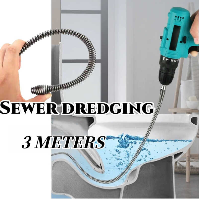 Toilet Pump Snake Clog Remover Arrow Spring Pipe Cleaner Withconnector ...