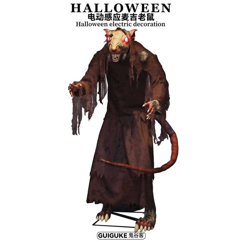 Halloween New Large Maggi Mouse Electric Mechanical Standing Ornament ...