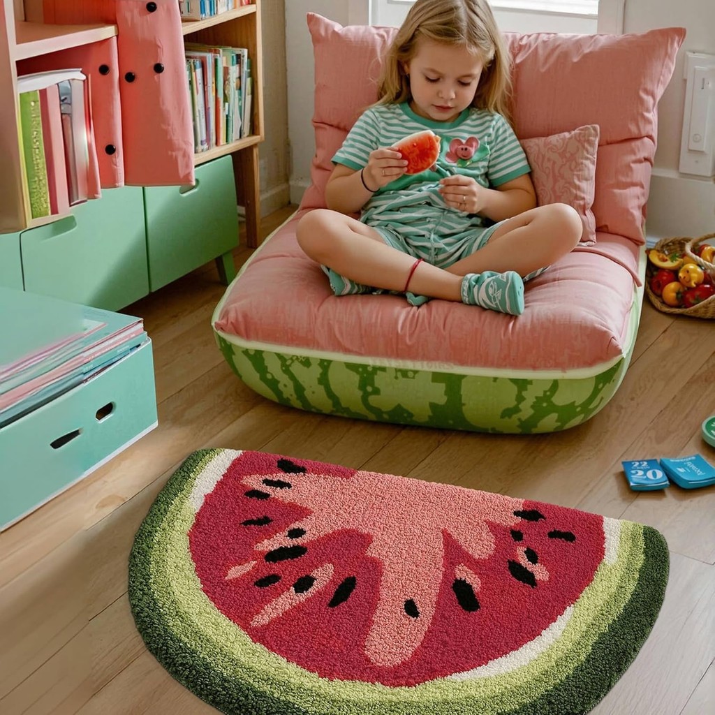 Fruit Bath Mat Cute Bathroom Rug Soft Plush Fluffy Absorbent Non-Slip ...