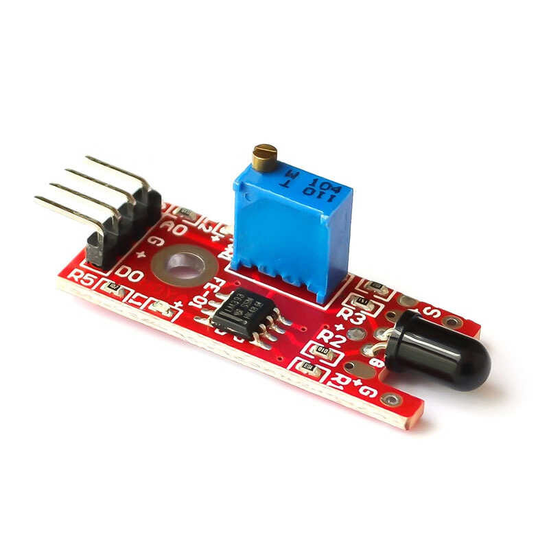 Red Board Flame Sensor Smart Car Fire Source Detection Module | Shopee ...