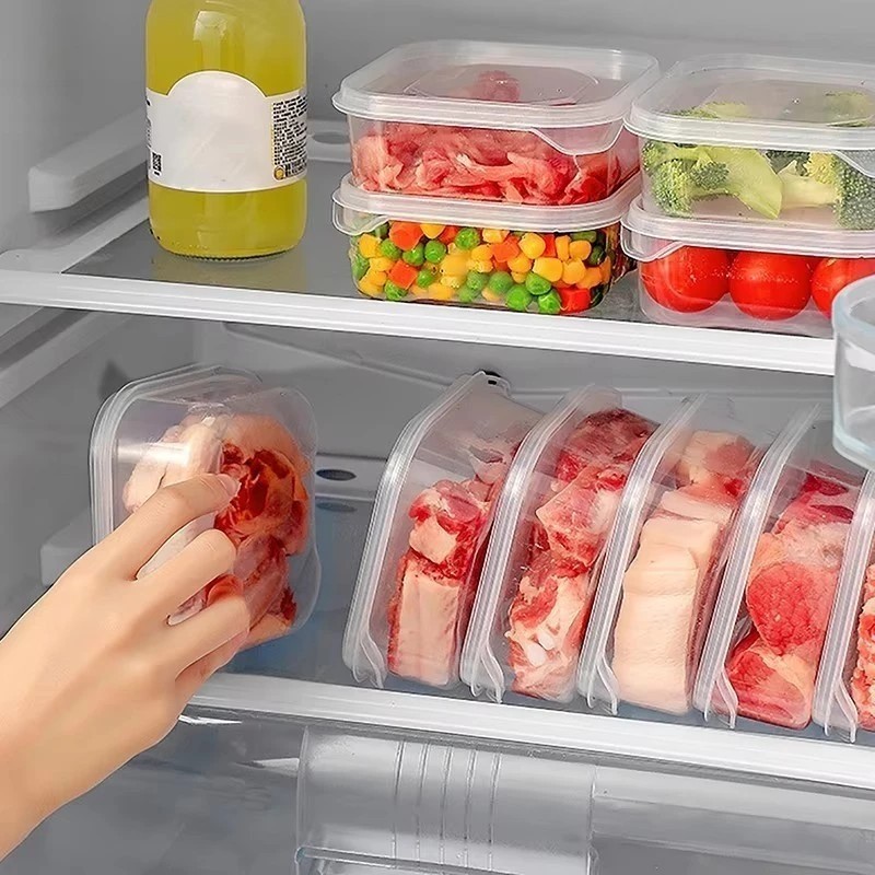 Frozen Food Storage Box Sealed For Meat Fruit Vegetables Microwave Safe ...