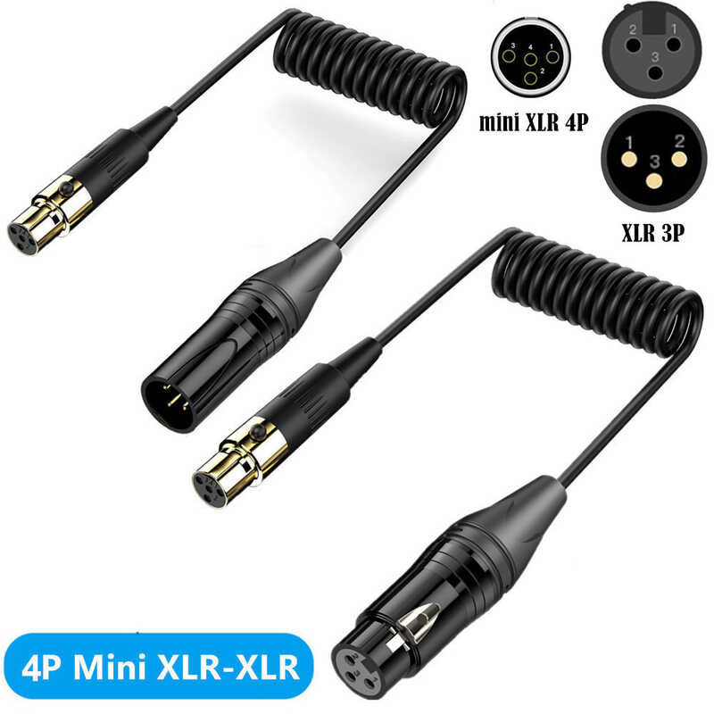 XLR to 4Pin Mini XLR Amplifier Audio Mixer Mini Microphone Camera Audio ...