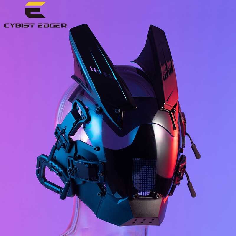 Tt Cyberpunk Mask Cosplay Role Playing Prop Night City Neon Helmet ...
