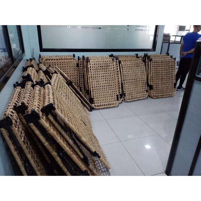 RATTAN FOLDING BED/RECLINING FOLDING CHSIR AND BED/folding bed rattan ...
