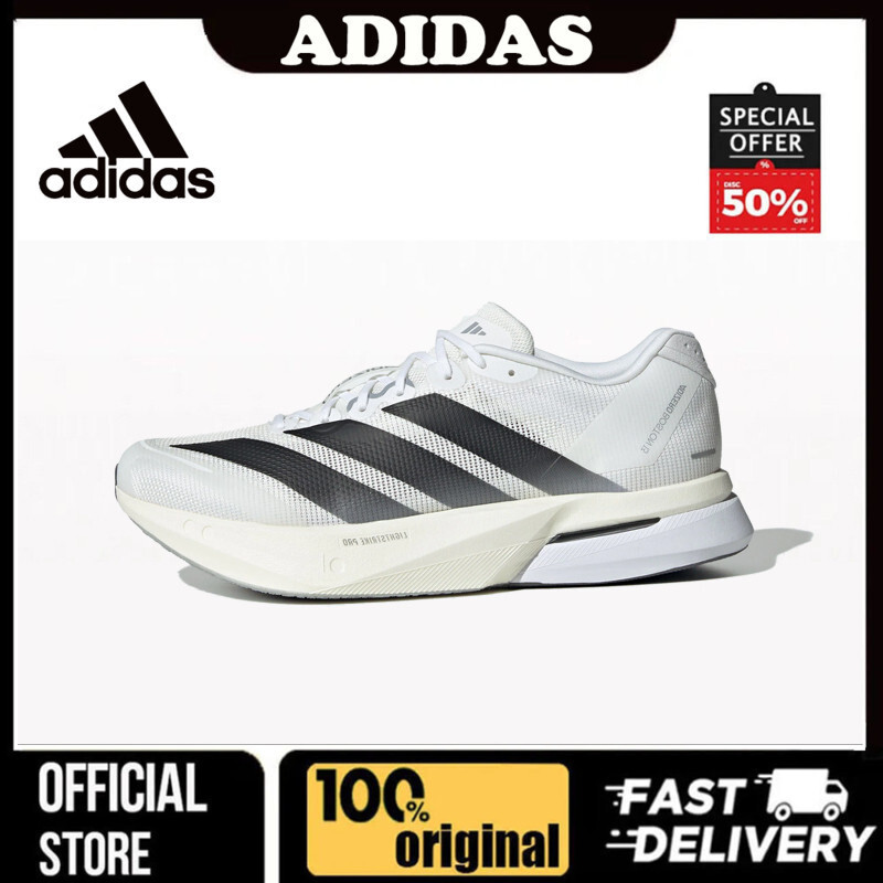 Adidas Adizero Boston 13 Low Cut Running shoes Unisex White Black ...