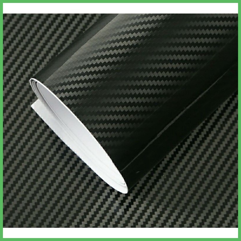5D Carbon Fiber Sticker Vinyl Wrap Glossy Black | Shopee Philippines