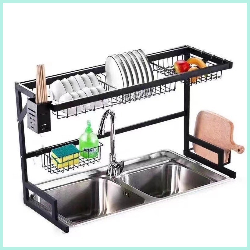 Kitchen Stainless Steel Dish Rack Drain Rack Plate Rack Dish Drainer ...