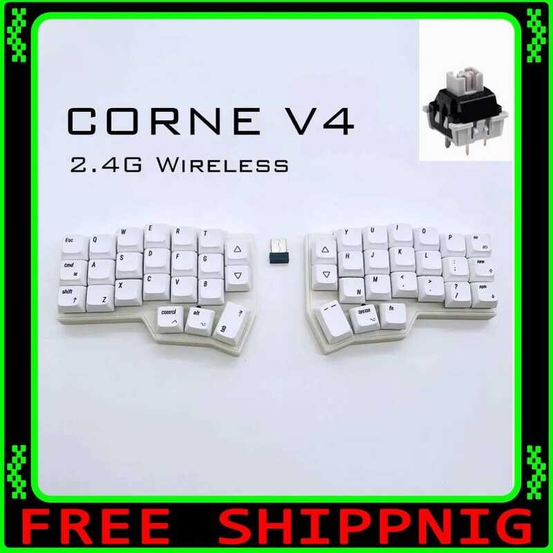 Yy Corne V4 2.4G Split Hot-Swappable 46 Ergonomic Layout Wireless ...