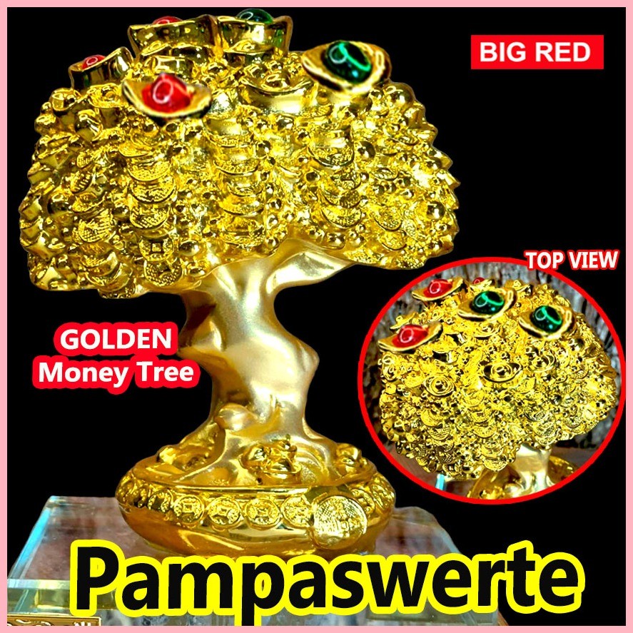 FengShui Gold and Red Money Tree Coin Money Bar Lucky Charm for Money ...