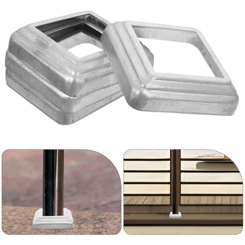 2pcs 2x2inch Stainless Cover Plate Square Flange Cover Square Tube ...