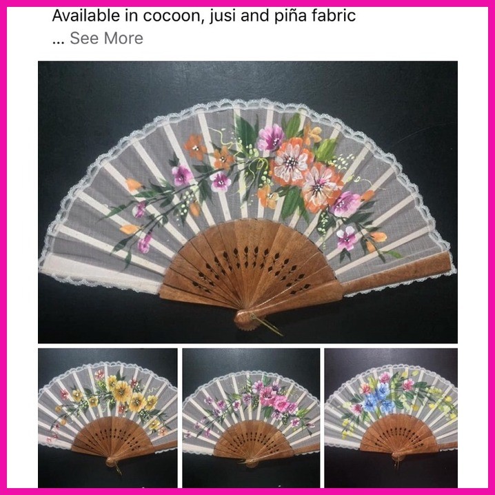 COCOON / JUSI hand painted hand fan / FILIPINIANA HANDFAN | Shopee ...