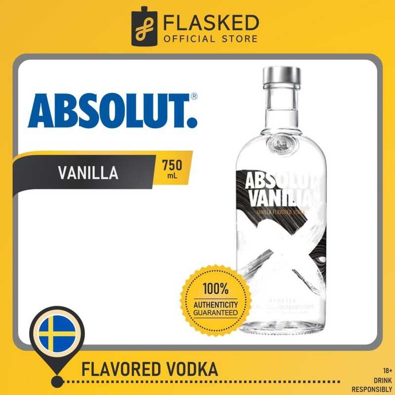 【Cod】Authentic Original Absolut Vanilla Flavored Vodka 750Ml | Shopee ...