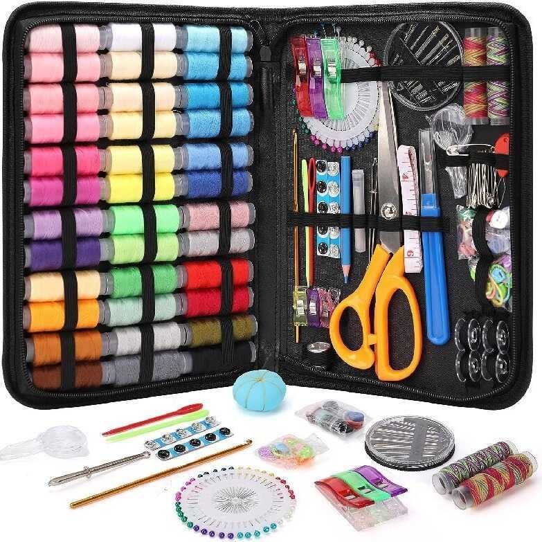 Kit Box Extra Large Colored Thread Tools Hand Sewing Needle Storage Bag ...