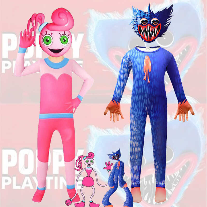 Poppy Playtime Cosplay Costume Halloween Tight Jumpsuit Poppy's ...