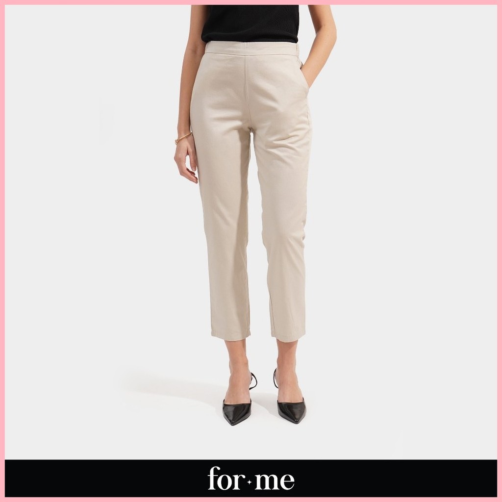 ForMe Slim Cozy Pants for Women (Beige/Olive) | Shopee Philippines