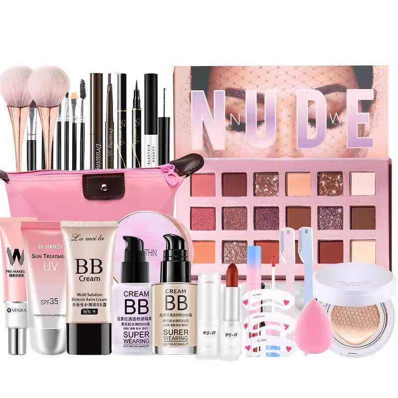 Complete Set of Cosmetics for Students, Full Makeup Kit for Beginners ...