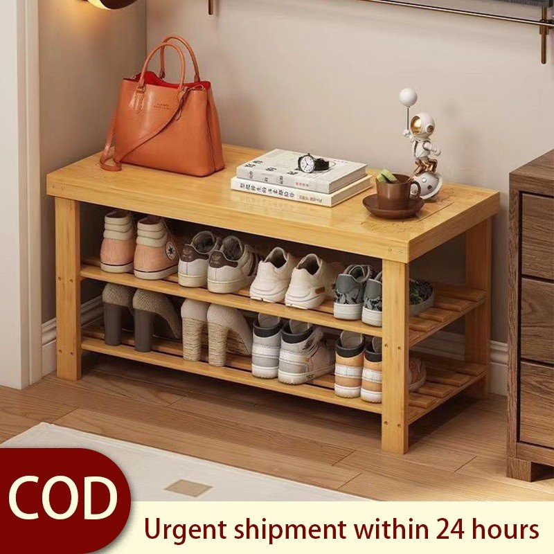 Wooden Shoe Rack Bamboo Shoe Rack Organizer Shoe Stoo Living Room Shoes ...
