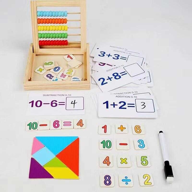 LOVENI Wooden Abacus Tangram Learning Box 4E2 | Shopee Philippines