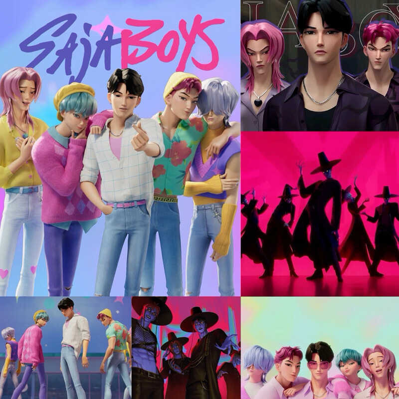 KDH Kpop Demon Hunters Sa Boys Posters Huntrix Huntrx A4 Glossy Merch ...