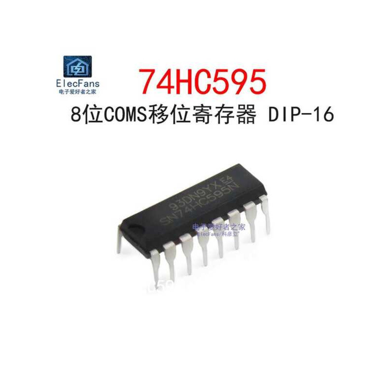 ☑♥ (5pcs) Direct Insert 74HC595 DIP-16 8-bit Serial Input/Parallel ...
