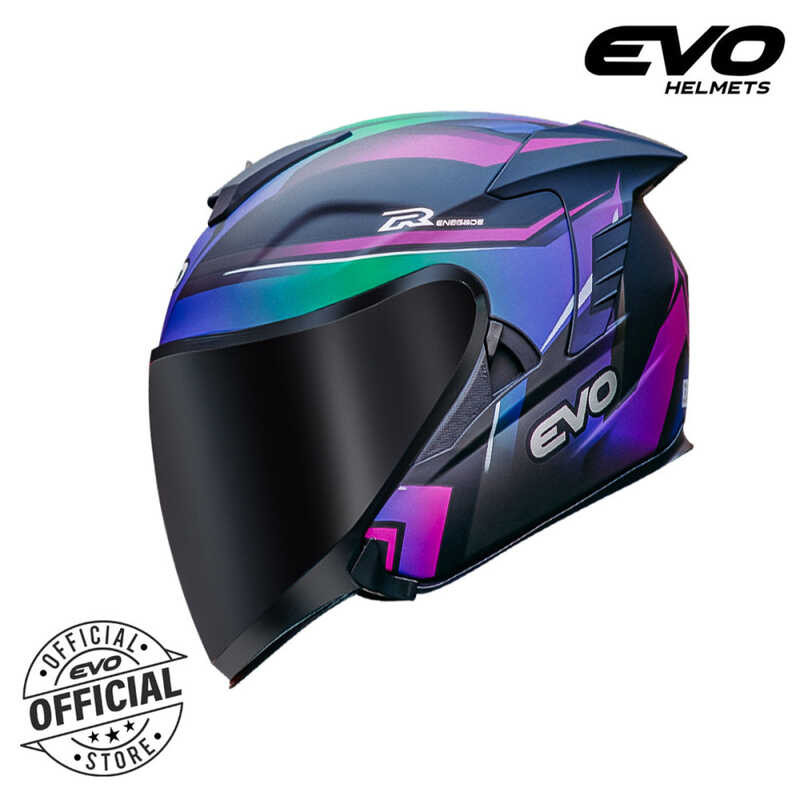 EVO Rx-5 Renegade Half Face Dual Visor Helmet 22E 3Zxcv | Shopee ...