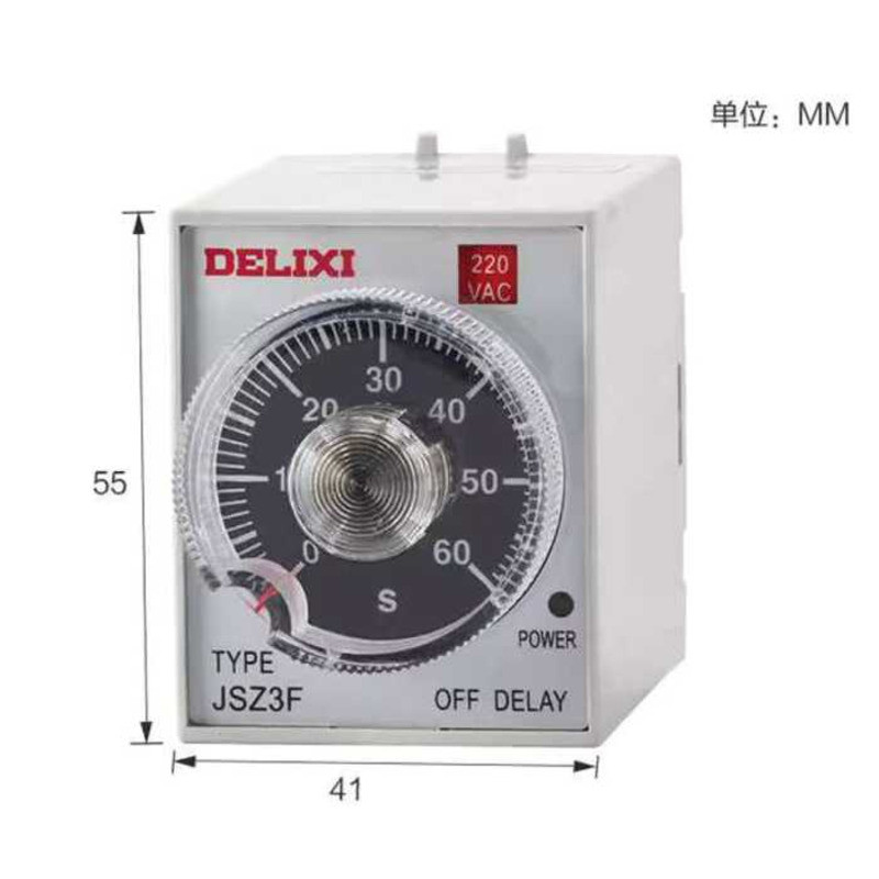 ☑♥ Delixi Control Time Relay JSZ3F Power-off Delay 5S 10S 30S 60S 180S ...