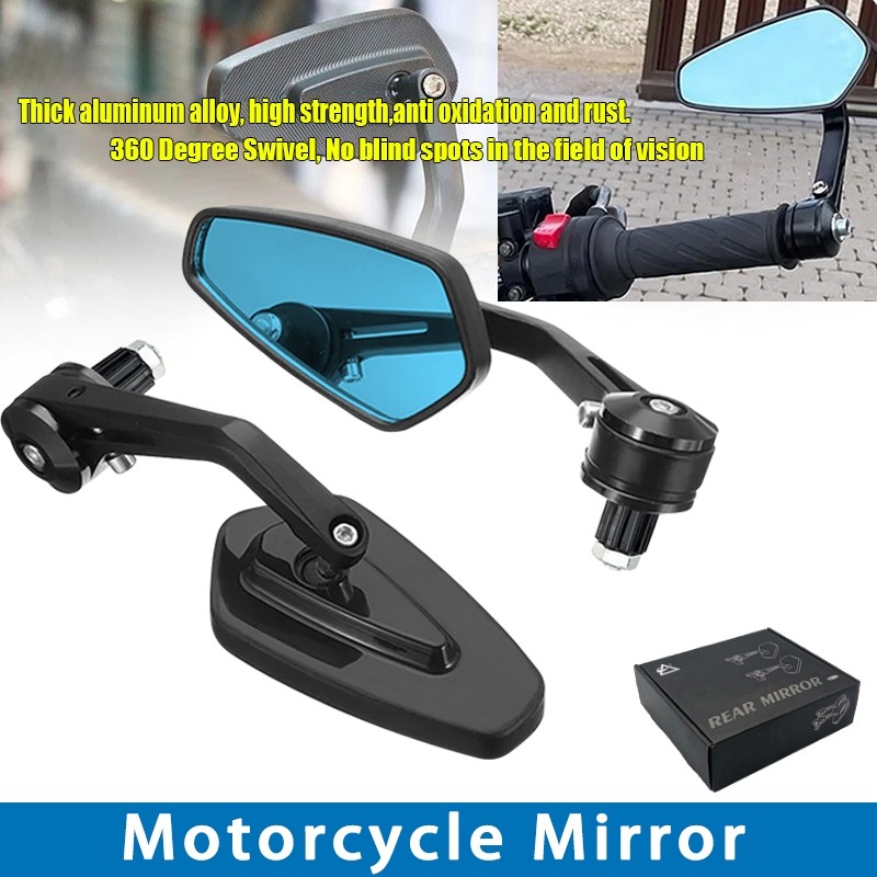 2PCS Anti Glare Rectangle Motorcycle Rearview Side Mirrors 8MM - Foto 6