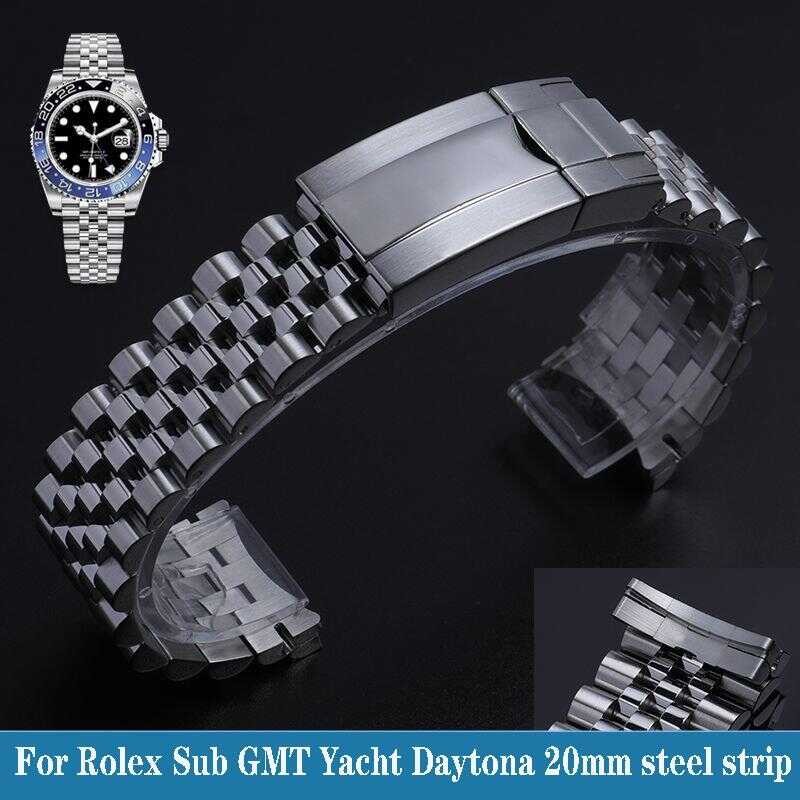 904L Jubilee Watch Bracelet For Rolex Sub GMT Yacht Daytona 20Mm Men ...