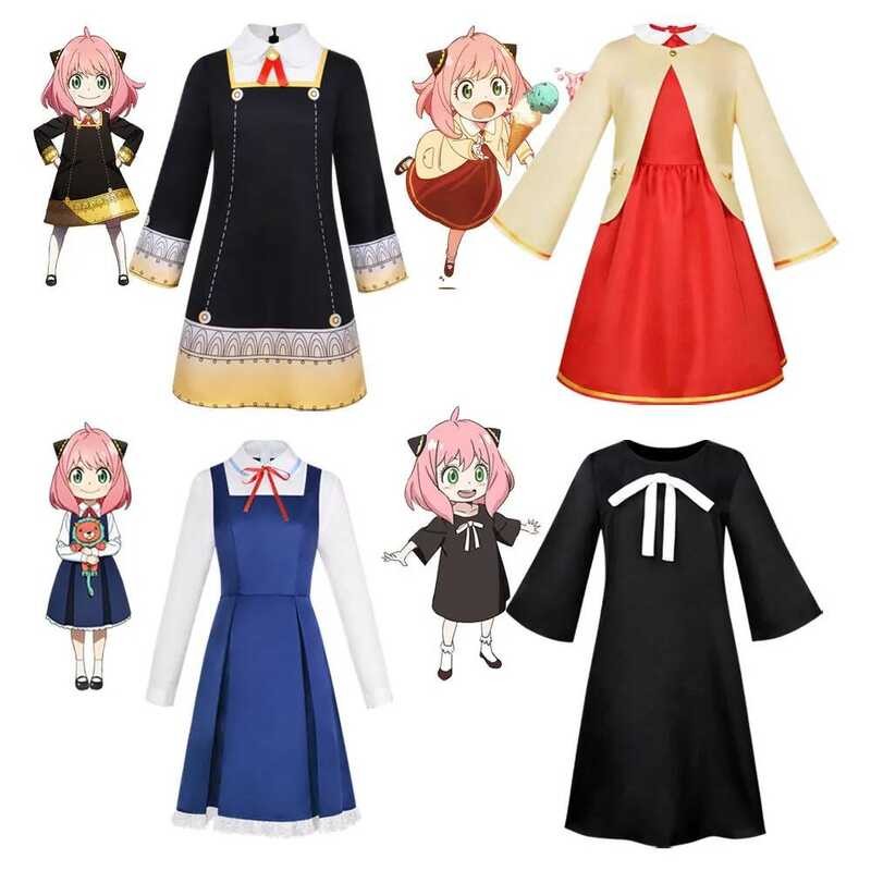 Spy Anime Family Anya Forger Cosplay Killer Assassin Gothic Halter ...