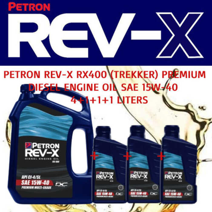 Petron Rev-X Rx400 (Trekker) Premium Diesel Engine Oil SAE 15W40 7 ...