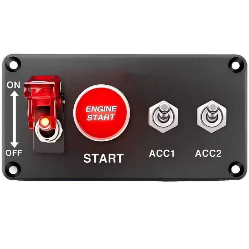 12V 4-In-1 Rocker Switch Panel With Engine Start Button And Relay ...