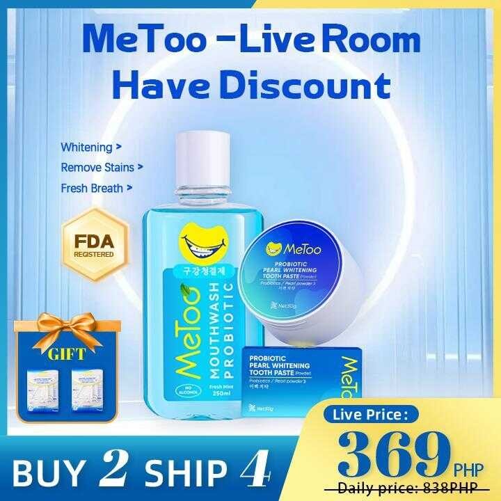 【Oral Care Bundle 1】 Metoo Teeth Whitening Powder + Metoo Probiotic ...