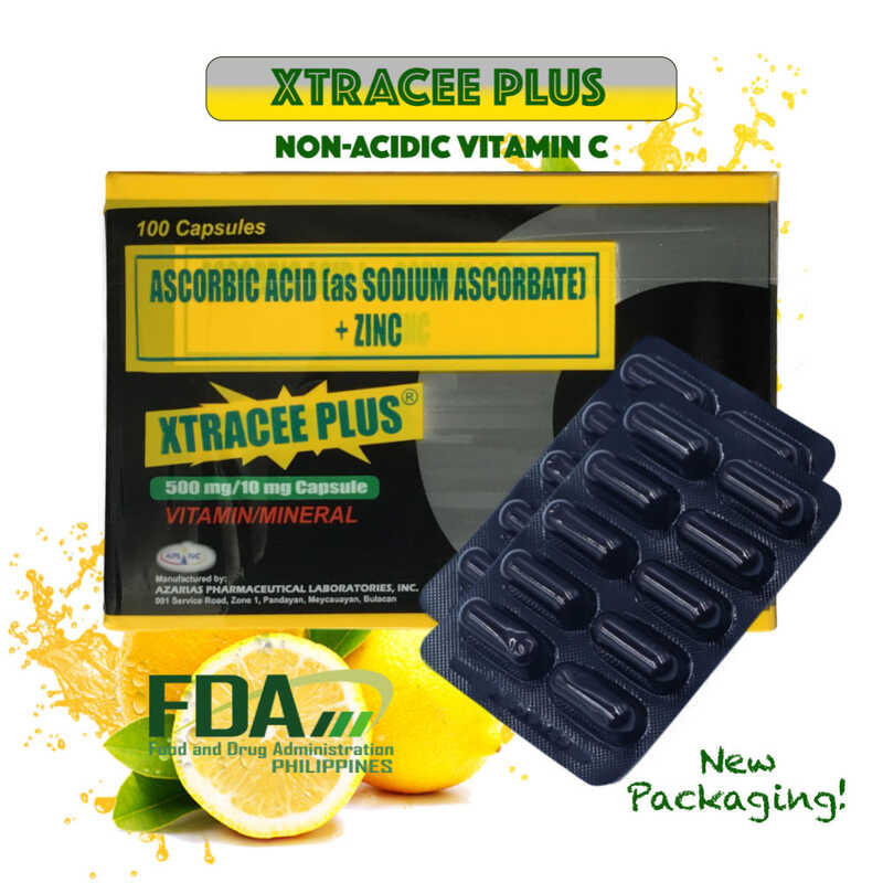 XTRACEE PLUS Sodium Ascorbate + Zinc 100 Capsules Eb1 | Shopee Philippines