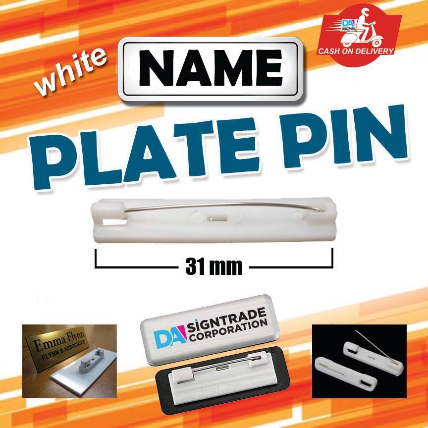 100 pcs Name Tag Pin / Name Plate Pin | Shopee Philippines
