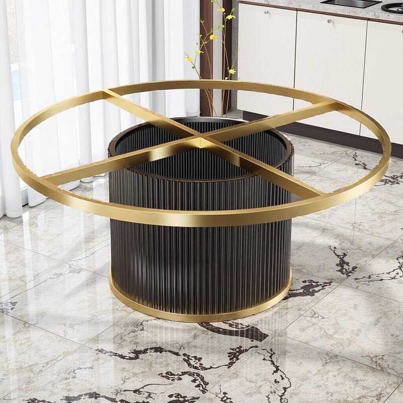 Marble Metal Rock Plate Legs Bracket Large Round Dining Table Support ...
