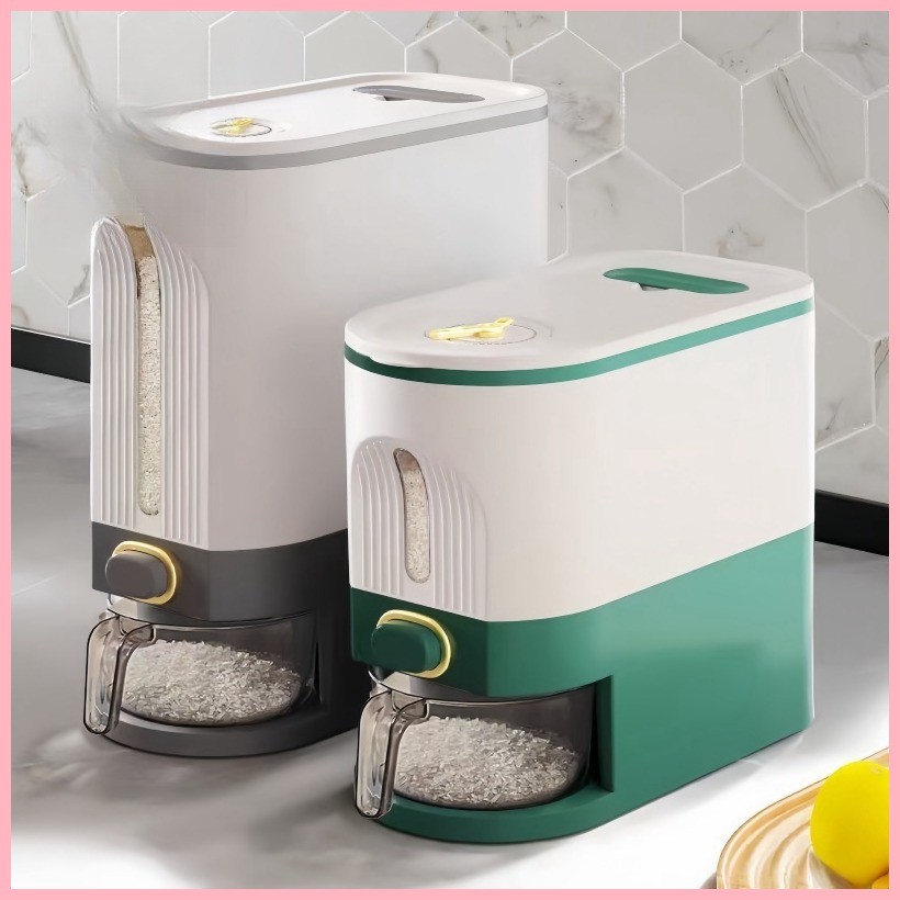 Rice Dispenser 10kg nano barrel insect-proof Rice storage box moisture ...