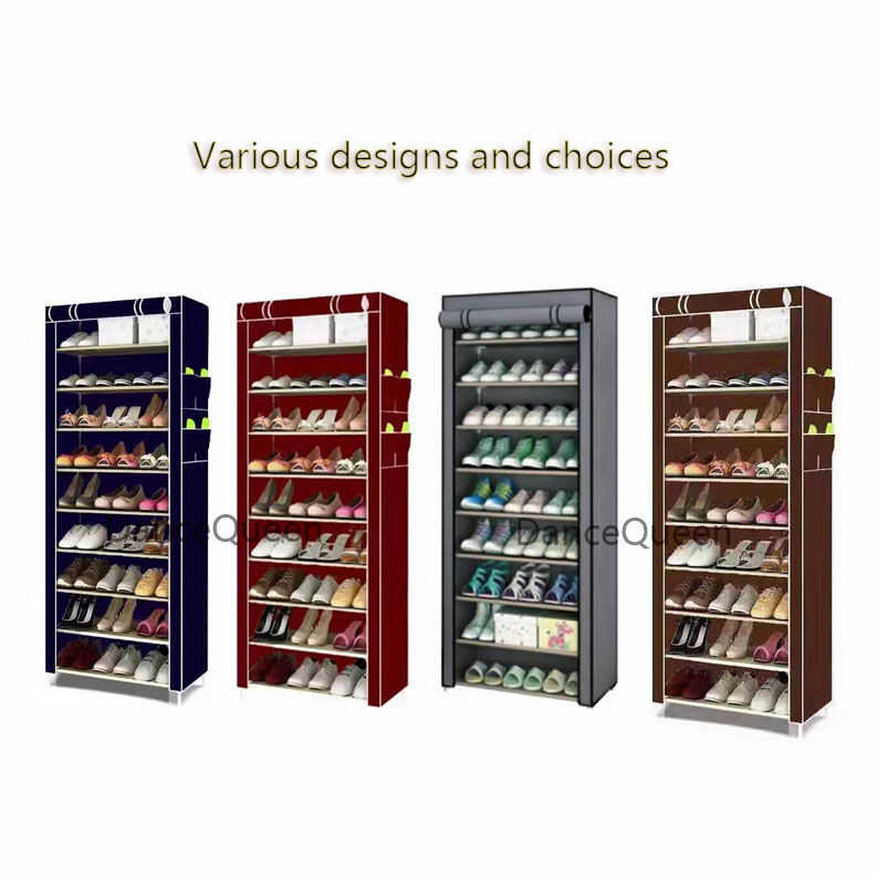 ANGELA HOME 9 Layer Rack Organizer Shoe Cabinet Storage With Cover ...