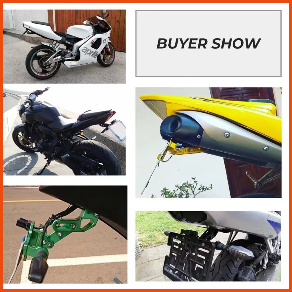 Universal Motorcycle License Plate Holder LED Lights Adjustable Rear Fender Eliminator Bracket Mount I5143157327 Universal Motorcycle License Plate Holder LED Lights Adjustable Rear Fender Eliminator Bracket Mount I5143157327