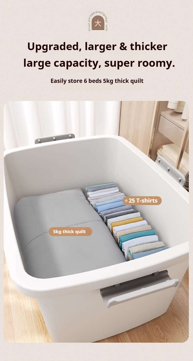CHIC Storage Box Organizer With Wheels Home Organizer Quilt Storage Box ...
