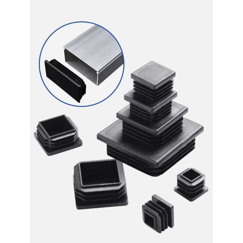 Square Tube Plug Plastic Pipe Stopper Inner Plug Furniture Table Chair ...