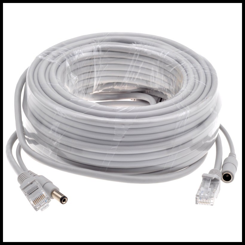 10M/20M/30M/50M RJ45 DC Power Extension Ethernet CCTV Cable | Shopee ...