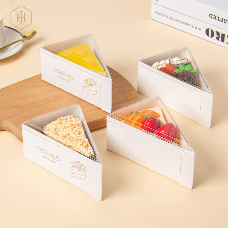 Baking Triangle Layer Cake Box 6inch 8inch Mousse Slice Box Partition ...