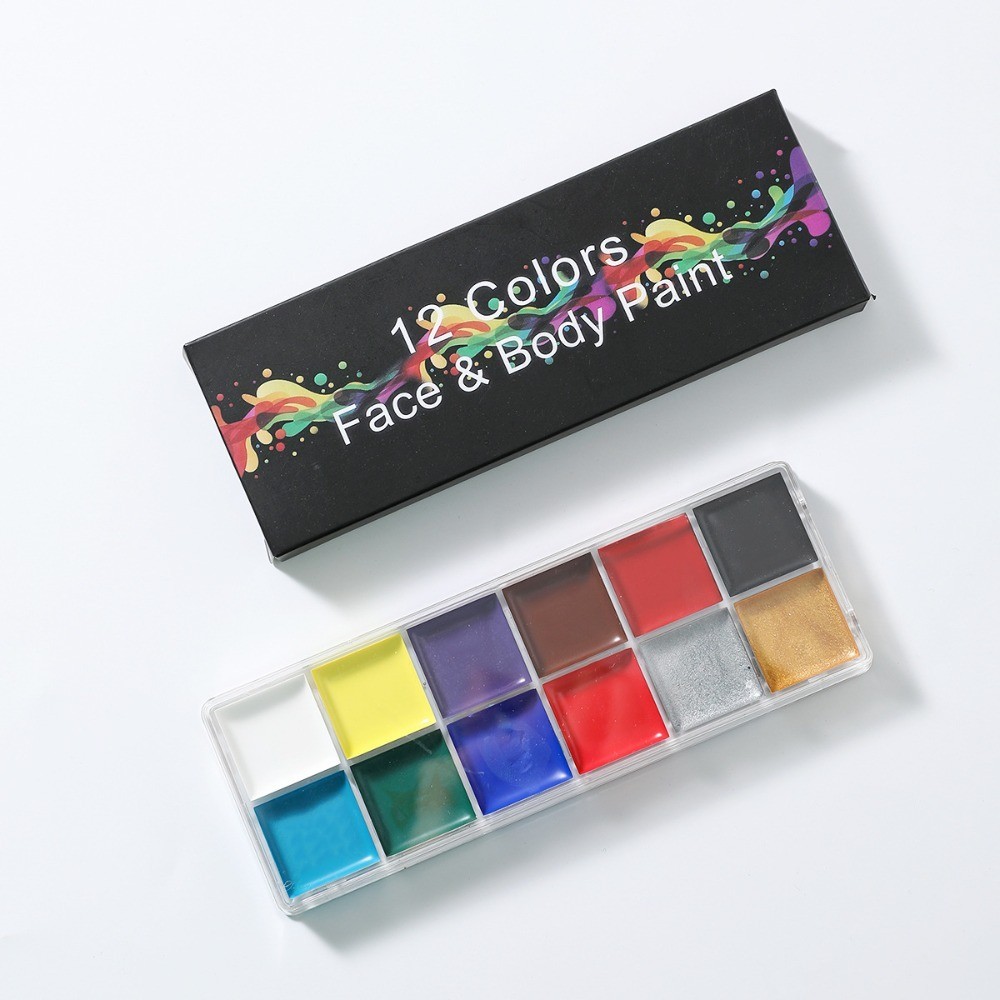 12 Colors Face Body Paint Oil Safe Face Paint Body Painting Makeup for ...