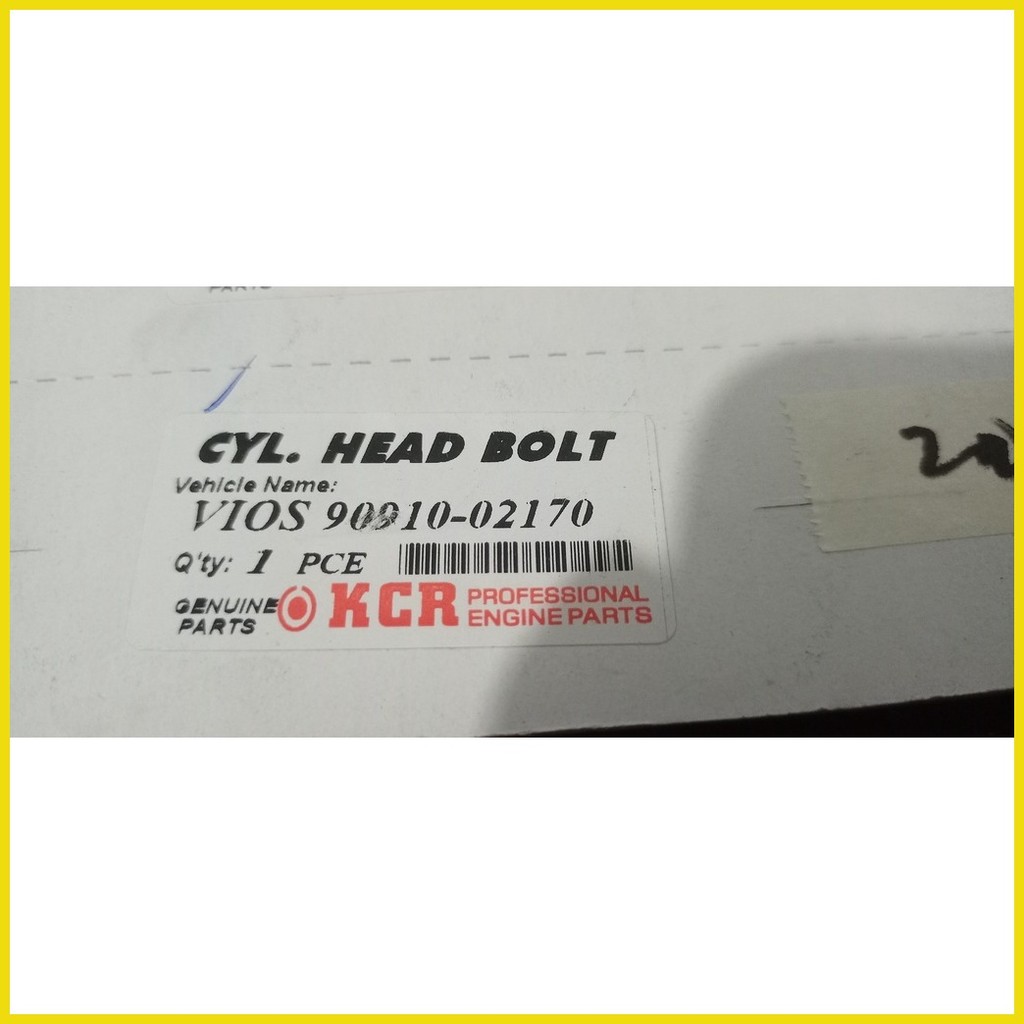 TOYOTA VIOS CYLINDER HEAD BOLT KCR 02170 | Shopee Philippines