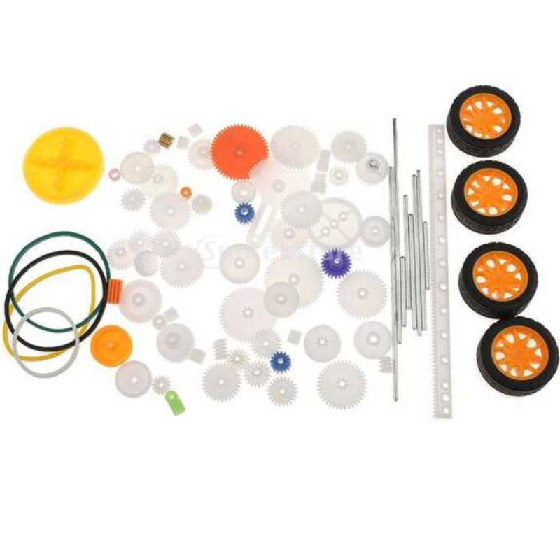 78pcs Gearbox Plastic Axle Wheel Robot Toy Model 71 Types Gear Box ...